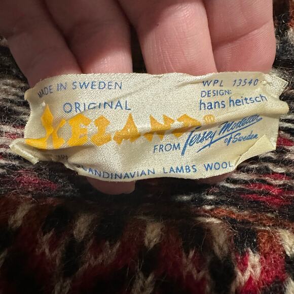 Iceland Hans Heitsch Jersey Modeller Vtg Sz XS/S Scandanavian Lambswool Sweater - Picture 3 of 10